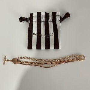 Henri Bendel 3 in 1 rose gold chain bracelet